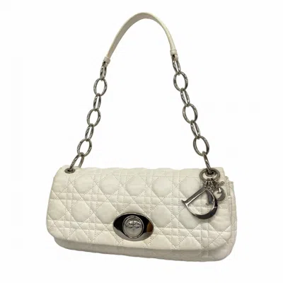 Pre-owned Dior Christian  White Leather Shoulder Bag ()