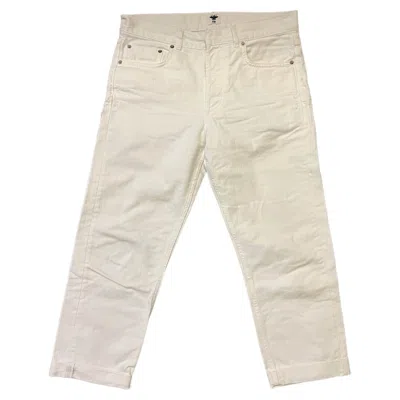 Pre-owned Dior Christian  White Pant Jeans, Size 36