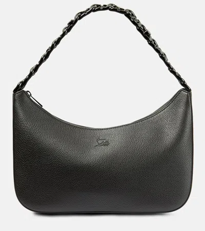 Dior Christian  Women Large Loubila Chain Leather Shoulder Bag In Black