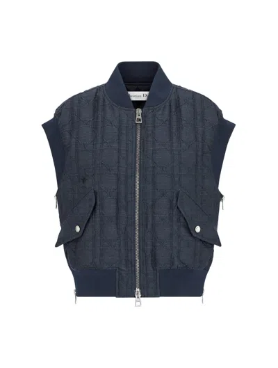 Dior Christian  Women Macrocannage Vest In Blue