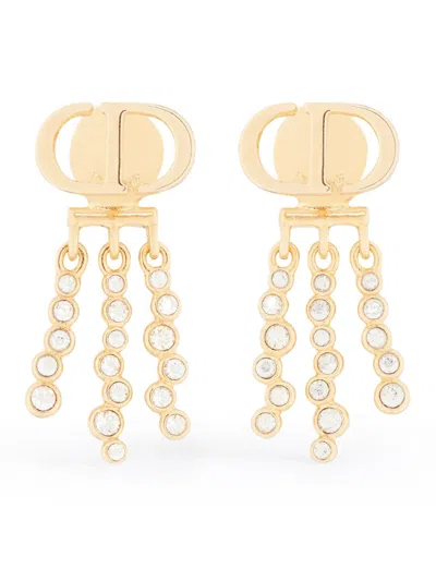 Dior Christian  Women Petit Cd Earrings In Gold