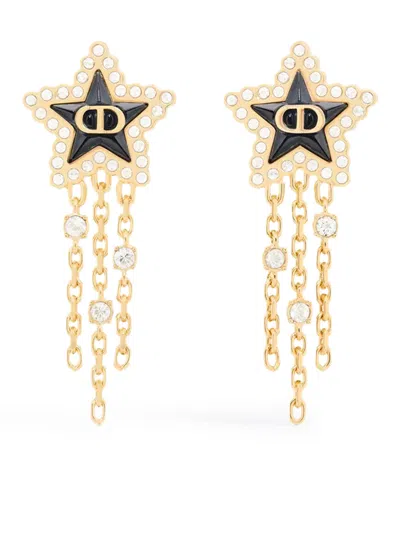 Dior Christian  Women Petit Cd Lucky Baroque Gold-tone Metal Earrings