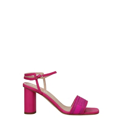 Dior Christian  Women's Sandals Fabric Fuchsia In -, -
