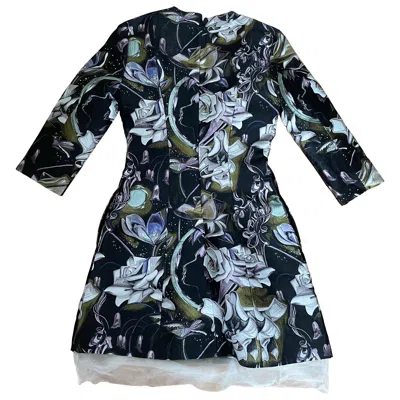 Pre-owned Dior Christian  Women's Silk Mini Dress With Tulle Hem, Size 34, Italy In Black