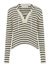Dior Women Iviera Striped Linen And Silk Sweater In White