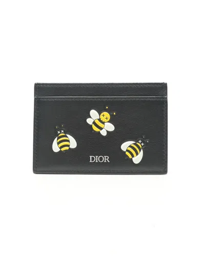 Dior Christian  X Kaws Bee Card Holder In Multi