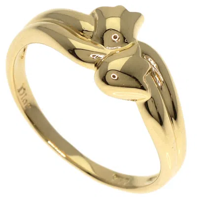 Pre-owned Dior Christian  Yellow Band Ring ()