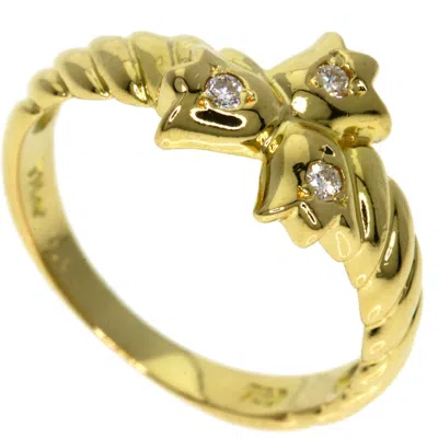 Pre-owned Dior Christian  Yellow Band Ring ()