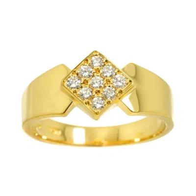 Pre-owned Dior Christian  Yellow Gold (18k) Band Ring ()