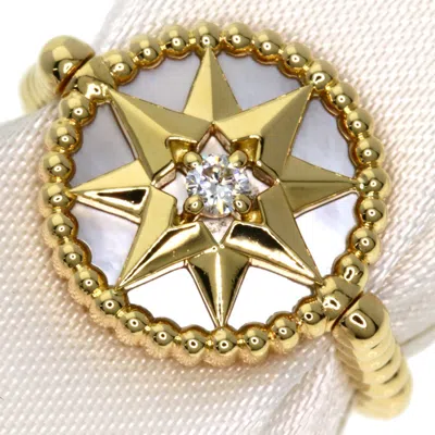 Pre-owned Dior Christian  Yellow Gold (18k) Band Ring ()