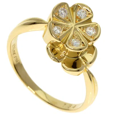 Pre-owned Dior Christian  Yellow Gold (18k) Band Ring ()