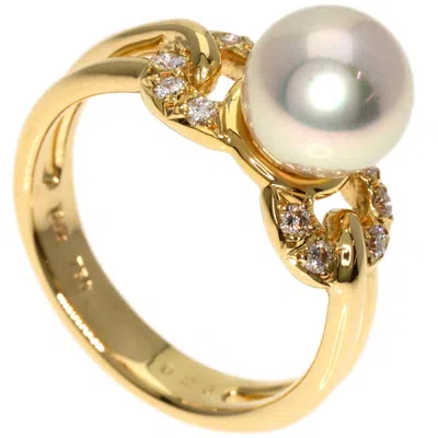 Pre-owned Dior Christian  Yellow Gold (18k) Band Ring ()