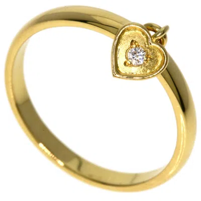 Pre-owned Dior Christian  Yellow Gold (18k) Band Ring ()