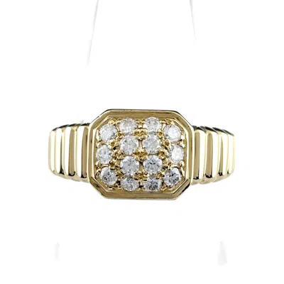 Pre-owned Dior Christian  Yellow Gold (18k) Band Ring ()