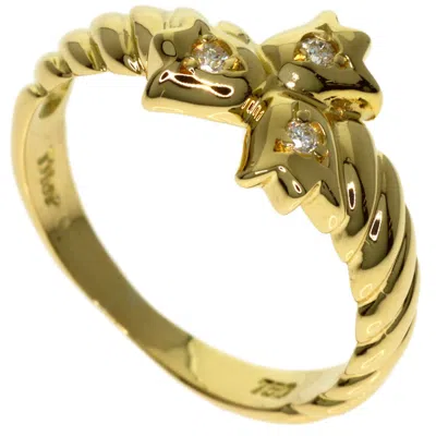 Pre-owned Dior Christian  Yellow Gold (18k) Band Ring ()