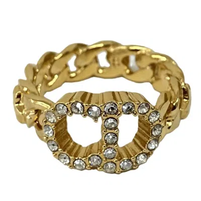 Pre-owned Dior Christian  Yellow Gold Band Ring ()