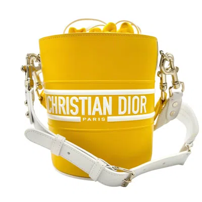 Pre-owned Dior Christian  Yellow Leather Handbag Shoulder Bag ()