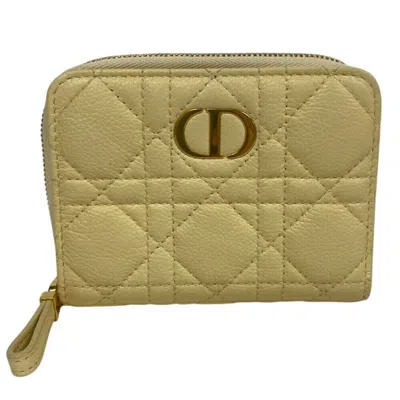 Pre-owned Dior Christian  Yellow Leather Wallet (bi-fold) ()