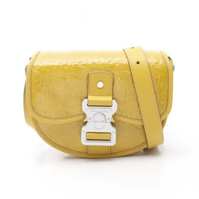 Pre-owned Dior Christian  Yellow Patent Leather Shoulder Bag ()