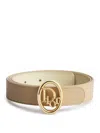 Dior Leather Belt In Nude & Neutrals