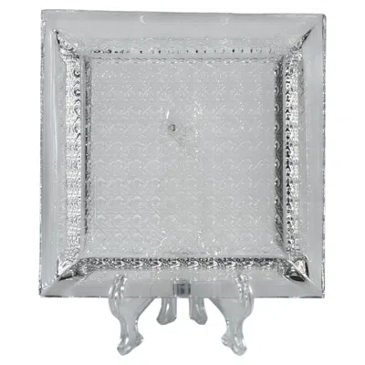 Pre-owned Dior Circa 1980 Christian  �cannage� Crystal Ashtray / Vide-poche, France In Gray