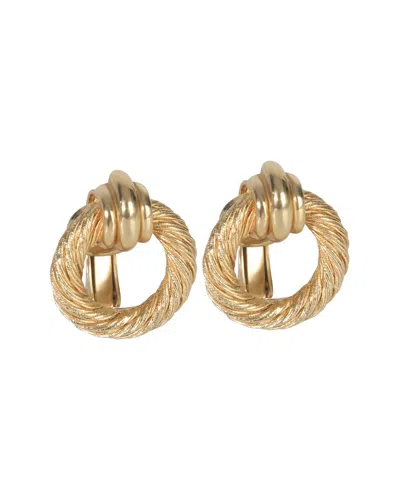 Dior Circle Clip-on Earrings (authentic Pre-loved) In Yellow