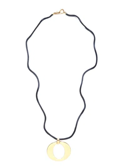 Pre-owned Dior Circular Pendant Necklace In Gold