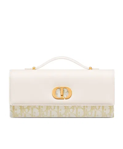 Dior Clamshell Handbag In White
