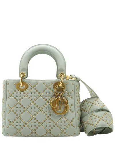 Dior Cloth Handbag Lady  (authentic Pre-loved) In Green