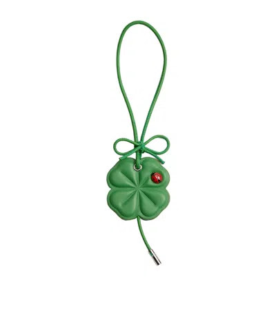 Dior Clover Bag Charm In Green