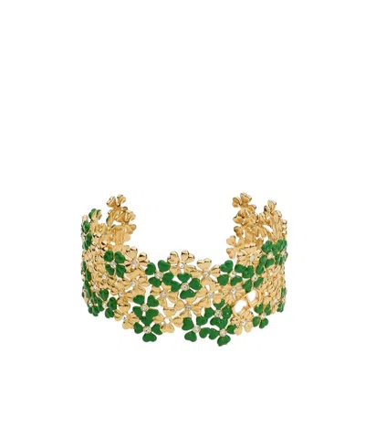 Dior Clover Garden Cuff Bracelet In Multi