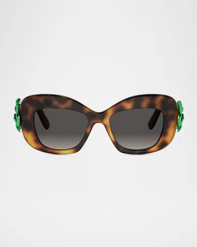 Dior Clover S3i Square Sunglasses In Brown
