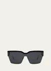 Dior Club Rectangular Shield Sunglasses In Grey