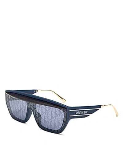 Dior Club M7u Sunglasses In Matte Blue Blu Mirror