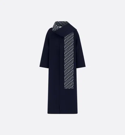 Dior Coat With Scarf Collar In Black