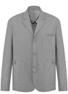 Dior Single-breasted Casual Jacket In Grey