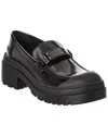 Dior Code Leather Loafer In Black