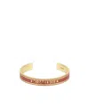 Dior Code Logo C-shaped Bracelet In Yellow