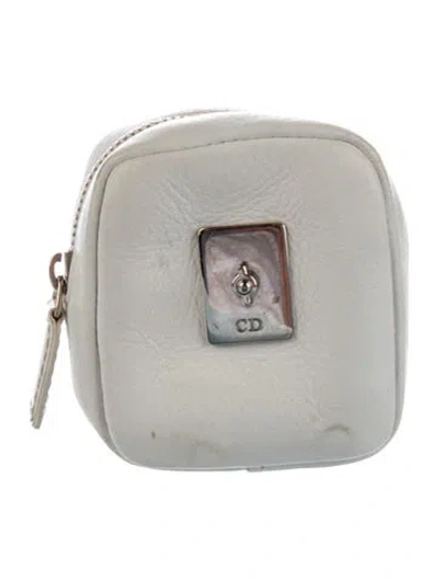 Pre-owned Dior Coin Pouch In Gray