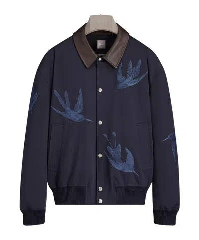 Dior Colibri Aviator Jacket In Blue