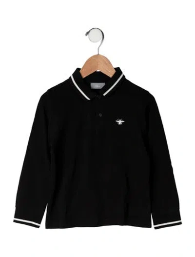 Pre-owned Dior Kids' Collared Long Sleeve Top In Black