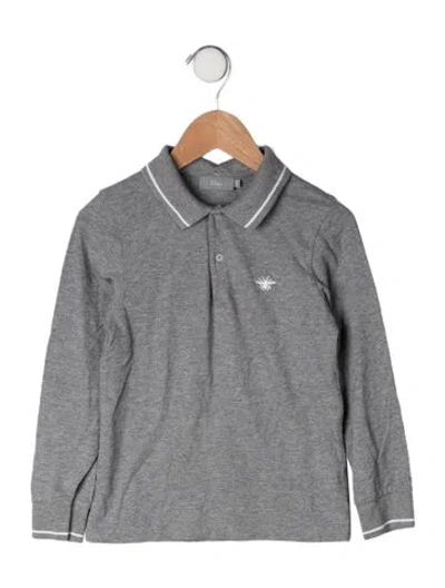 Pre-owned Dior Kids' Collared Long Sleeve Top In Grey