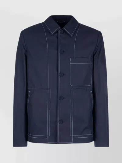 Dior Collared Stitched Pocket Jacket In 540