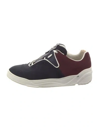 Pre-owned Dior Colorblock Pattern Mesh Accents Sneakers In Blue