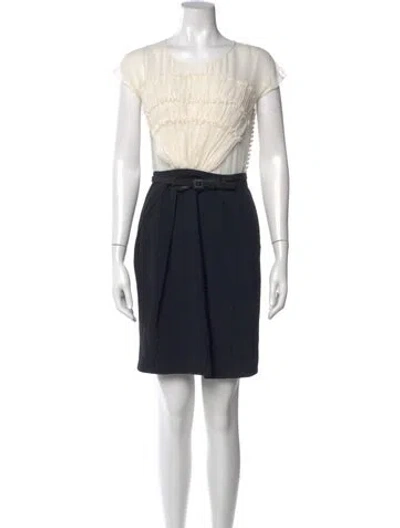 Pre-owned Dior Colorblock Pattern Mini Dress In Multi