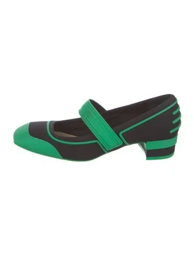 Pre-owned Dior Colorblock Pattern Slingback Pumps In Multi
