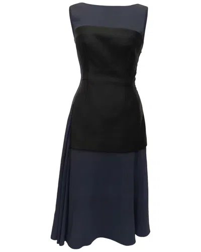 Pre-owned Dior Colorblocked Sleeveless Midi Dress