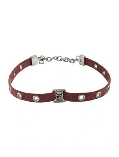 Pre-owned Dior Cord Choker Necklace, 14.25" In Multicolor