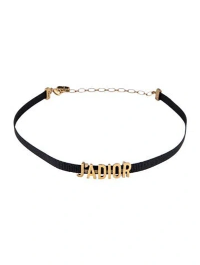 Pre-owned Dior Cord J'a Choker Necklace, 14.75" In Multicolor