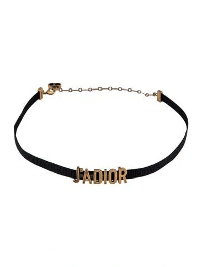 Pre-owned Dior Cord J'a Choker Necklace, 14.75" In Multicolor